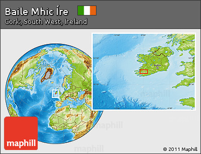 Physical Location Map of Baile Mhic Íre
