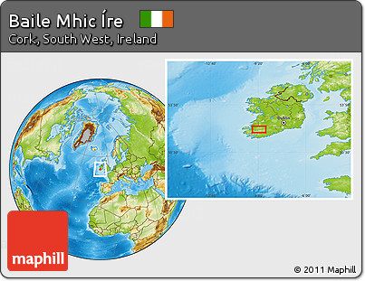 Physical Location Map of Baile Mhic Íre