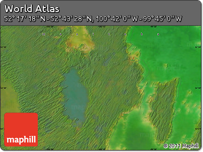 Satellite Map of the Area around 52° 30' 23" N, 100° 13' 29" W