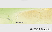Physical Panoramic Map of the area around 52° 30' 23" N, 101° 55' 30" W