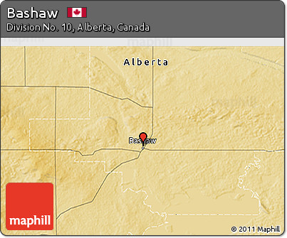 Physical 3D Map of Bashaw