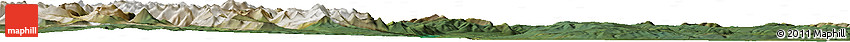 Satellite Horizon Map of the Area around 52° 30' 23" N, 116° 22' 30" W