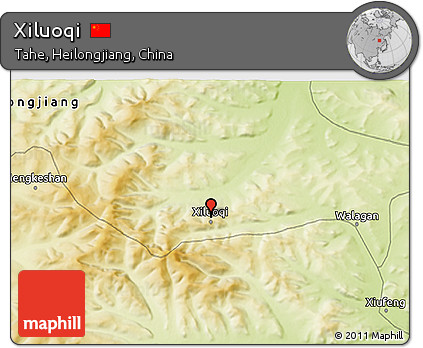 Physical 3D Map of Xiluoqi