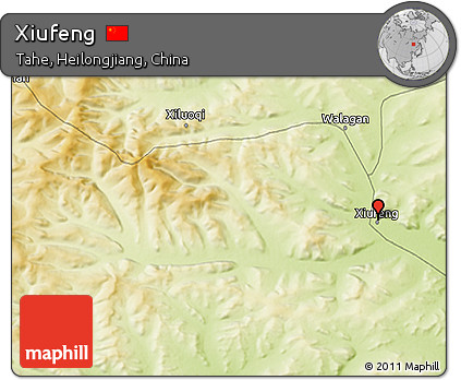 Physical 3D Map of Xiufeng