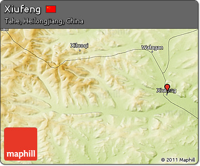 Physical 3D Map of Xiufeng