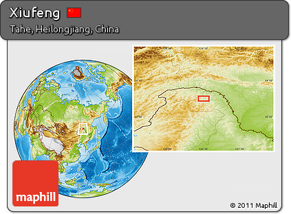 Physical Location Map of Xiufeng