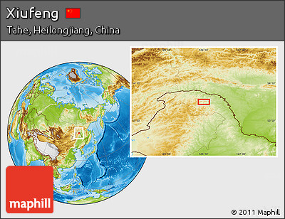 Physical Location Map of Xiufeng