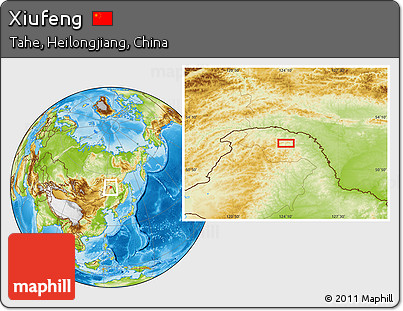 Physical Location Map of Xiufeng
