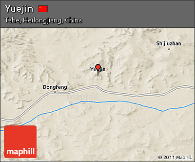 Shaded Relief 3D Map of Yuejin
