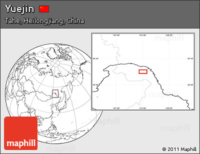 Blank Location Map of Yuejin