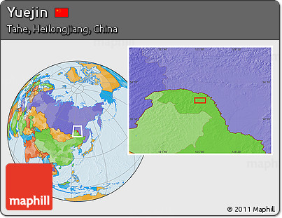 Political Location Map of Yuejin