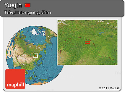 Satellite Location Map of Yuejin