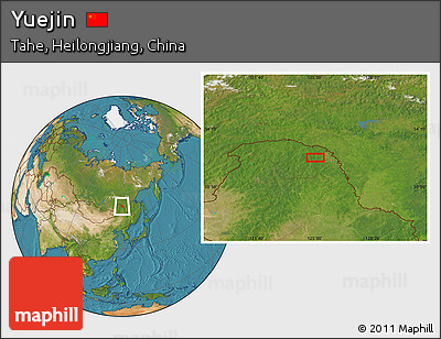 Satellite Location Map of Yuejin