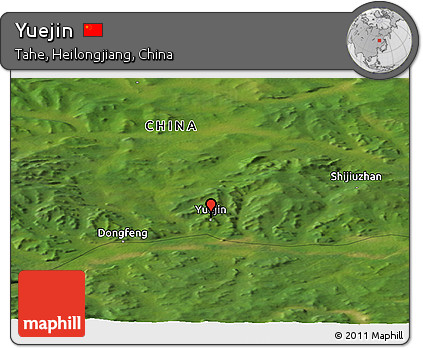 Satellite Panoramic Map of Yuejin