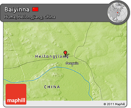 Physical 3D Map of Baiyinna