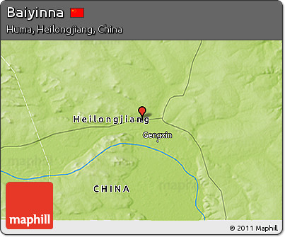 Physical 3D Map of Baiyinna