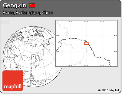 Blank Location Map of Gengxin