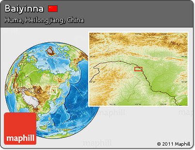 Physical Location Map of Baiyinna
