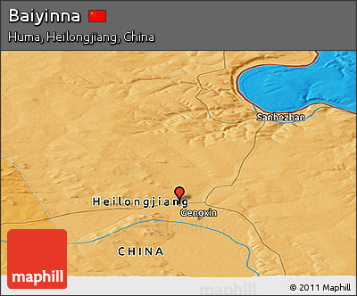 Political Panoramic Map of Baiyinna