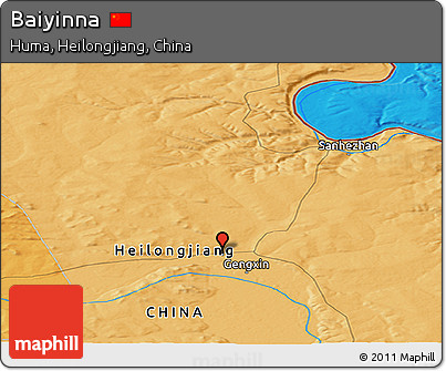 Political Panoramic Map of Baiyinna