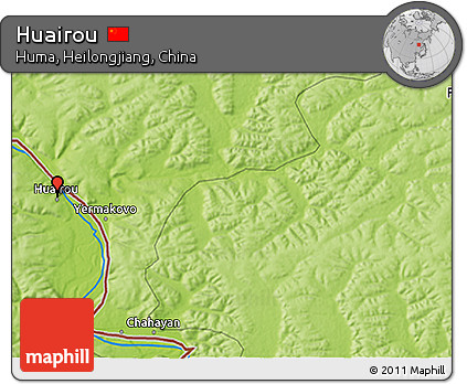 Physical 3D Map of Huairou