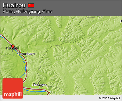 Physical 3D Map of Huairou