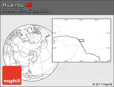 Blank Location Map of Huairou