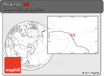 Blank Location Map of Huairou