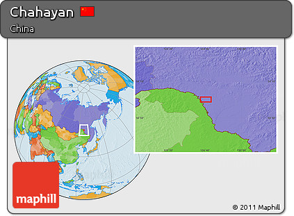 Political Location Map of Chahayan