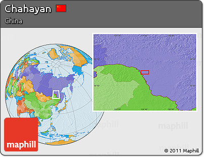 Political Location Map of Chahayan