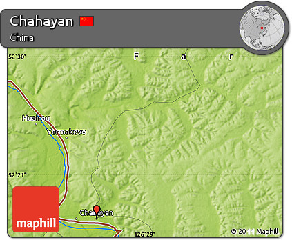 Physical Map of Chahayan