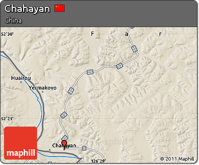 Shaded Relief Map of Chahayan