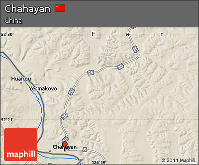 Shaded Relief Map of Chahayan