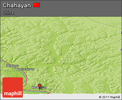 Physical Panoramic Map of Chahayan
