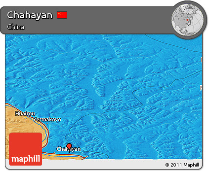 Political Panoramic Map of Chahayan