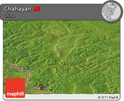 Satellite Panoramic Map of Chahayan