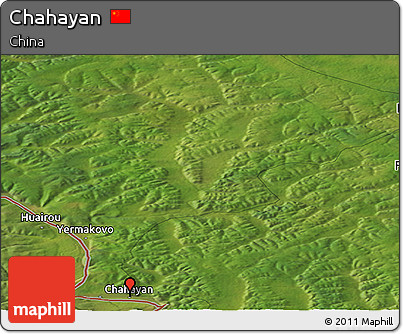 Satellite Panoramic Map of Chahayan