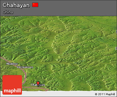 Satellite Panoramic Map of Chahayan
