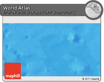 Political 3D Map of the Area around 52° 30' 23" N, 135° 55' 30" W