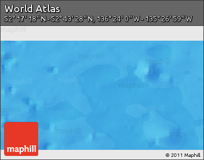 Political 3D Map of the Area around 52° 30' 23" N, 135° 55' 30" W