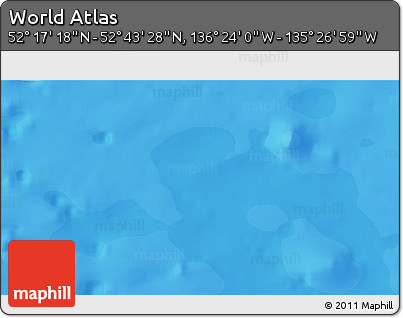 Political 3D Map of the Area around 52° 30' 23" N, 135° 55' 30" W