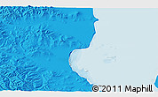 Political 3D Map of the area around 52° 30' 23" N, 141° 10' 30" E