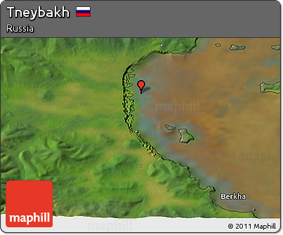 Satellite 3D Map of Tneybakh