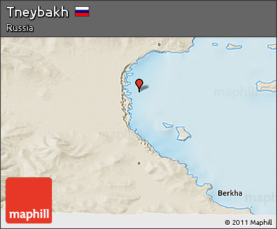 Shaded Relief 3D Map of Tneybakh