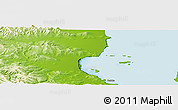 Physical Panoramic Map of the area around 52° 30' 23" N, 141° 10' 30" E