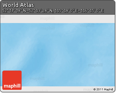 Physical 3D Map of the Area around 52° 30' 23" N, 146° 16' 30" E