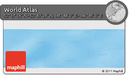 Physical Panoramic Map of the Area around 52° 30' 23" N, 146° 16' 30" E