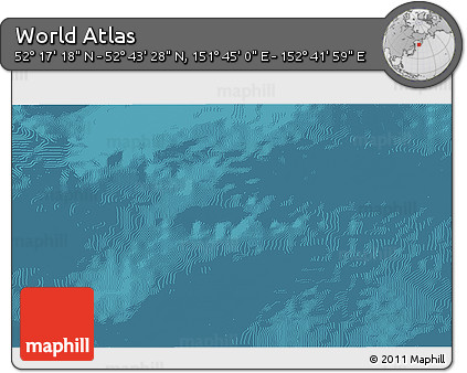 Satellite 3D Map of the Area around 52° 30' 23" N, 152° 13' 29" E