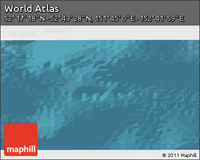 Satellite 3D Map of the Area around 52° 30' 23" N, 152° 13' 29" E