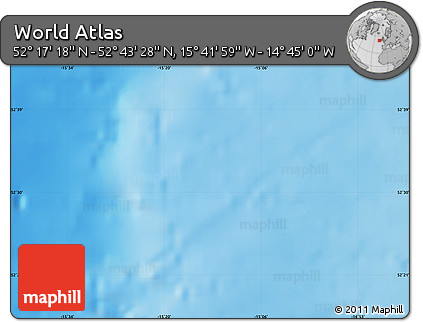 Physical Map of the Area around 52° 30' 23" N, 15° 13' 29" W